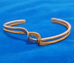 Vintage Sausalito Craftworks Sterling Silver and Brass Cuff Bracelet