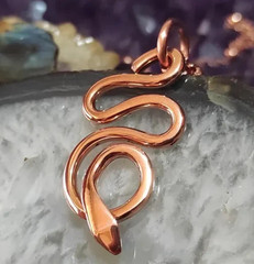 1 Pc Pure Copper Healing Spiral Snake Pendant Locket, Jewelry, Spiritual Kriya