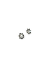 Floral Stud Earrings, Gemstone Cluster Stud, Dainty Floral Earrings