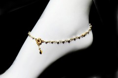 Unique light adjust Tiny Pearls Anklet Crafted Real 1/20 14K Gold Filled