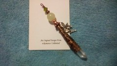 FAIRY Fairies SERPENTINE Madagascar Quartz Point Crystal PENDANT Wand NEW JADE