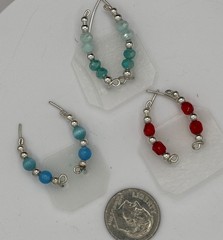 Three Pairs of Ear Climber Earrings in Sterling Silver