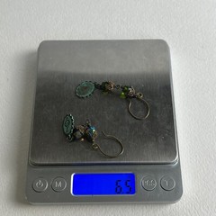 Artisan Czech Glass Treble Clef Earrings Music Love Gift Handmade Studio OOAK