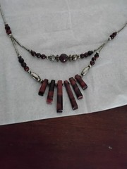 Sterling Silver Red Tiger Eye Handcrafted Necklace