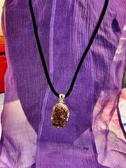 Boho Earthy Amethyst Stone Pendant Necklace