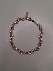 Holly Yashi Sterling Silver Faux Pearl Bracelet 7.25″