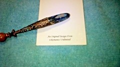 Blue & Pink Agate Pendant Impression SEA SEDIMENT JASPER Point Wand Ornament