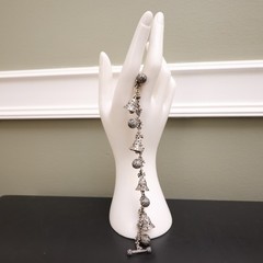 Novica bracelet artisan crafted bell charms sterling silver Indonesia 7.25 in