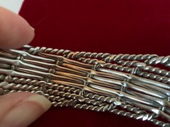 RARE TAXCO Artisan Sterling Silver Woven Cuff Bracelet Sm/Med 45.63g