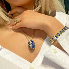 Birthday gift for her Wife sister daughter Faberge Pendant Necklace Bracelet 2ct
