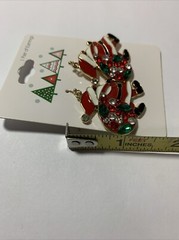 Holiday Santa Earrings • Gold‑Tone Enamel • Festive & Cute