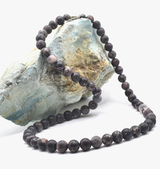 Natural Sediment Sea Imperial Jasper Natural Stone Necklace «Deep Inner Peace»