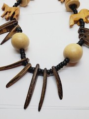 Vintage Estate Find Old Tribal Necklace Very Cool(21)