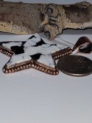White buffalo copper statement star pendant