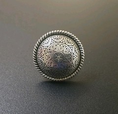 Yochi New York Silver Plate Dome Ring