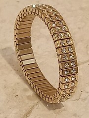 2ct Diamond Bracelet Bridal Formal Gem Handmade 24kt Gold Jewelry Gift for women