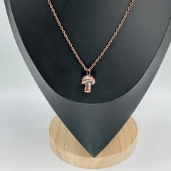 Copper Necklace Mushroom Fungi Mini Small Toadstool Handmade Jewelry Pendant #1