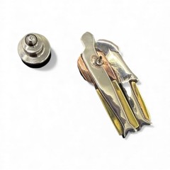 Far Fetched Happy Couple Pin Brooch Newlyweds Mixed Metals Artisan Handmade