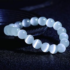 8mm Natural Selenite Beads Healing Crystal Balance Chakra Bracelet Gift for Her