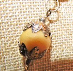 Vintage stone and Mexican silver link neckace. 20 inches by 1/2 inch