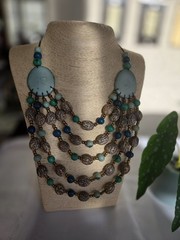 Handcrafted Tagua and ACAI Seeds Organic Necklace, Assorted Colors made Ecuador
