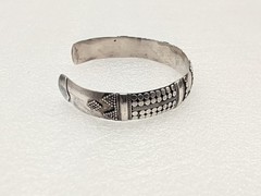 Artisan Handmade LOVE 925 Sterling Silver Cuff Stacker Bracelet Sz 6¾