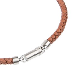 Ernstes Design Edvita Chain K111 .hb Leather Necklace To 23 5/8in Stainless