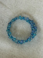 Glass Bead / Seed Bead Wrap Bracelet 23021 – Blues