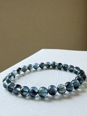 Transparent Devil Aquamarine Bracelet |Hematoid Aquamarine with Black Tourmaline