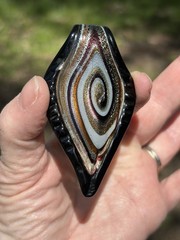 Murano Style Artisan Hand Blown Art Glass Pendant. Very Pretty!