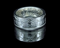 MORGAN Silver Dollar Coin Ring Tails (Sizes 7-15) Polished – Hand Made