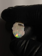 Natural Opal Pendant Rough Darker Base