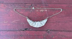 Silpada Vintage Israel 925 Sterling Silver Textured Brutalist Statement Necklace