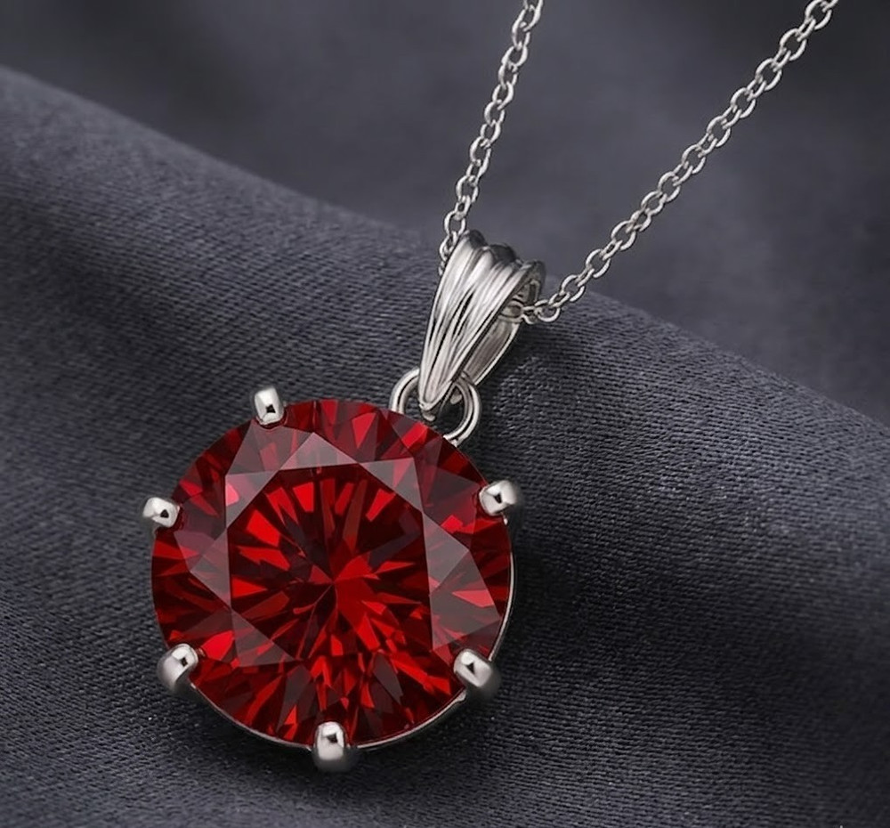 10.20 Ct Certified Red Diamond Pendant, Tariffs FREE & Matching Diamond Studs