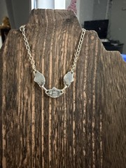 White Buffalo and Sterling silver bracelet