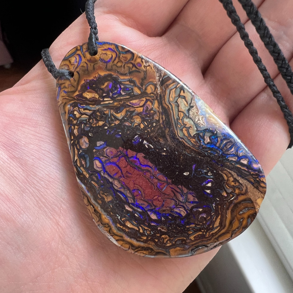 Boulder Opal Necklace Koroit Artisan Handmade Studio Art Jewelry Australia
