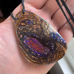 Boulder Opal Necklace Koroit Artisan Handmade Studio Art Jewelry Australia