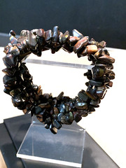 SALE*NEW ITEM- HANDCRAFTED MULTI-STRAND RED TIGER-EYE WOVEN CUFF BRACELET