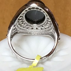Thai Black Spinel Artisan Crafted Hand Made Ring (Sz8) TGW 9.86cts