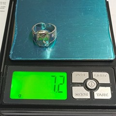 A silver-plated ring Egyptian pharaonic unique handmade piece of jewelry.