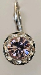 Mariana «Ice Queen» Silver Rhodium Must-Have Round Pavé Crystal Earrings