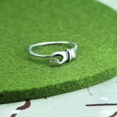 Size 8.25, vintage Sterling silver handmade ring, 925 hand stackable band