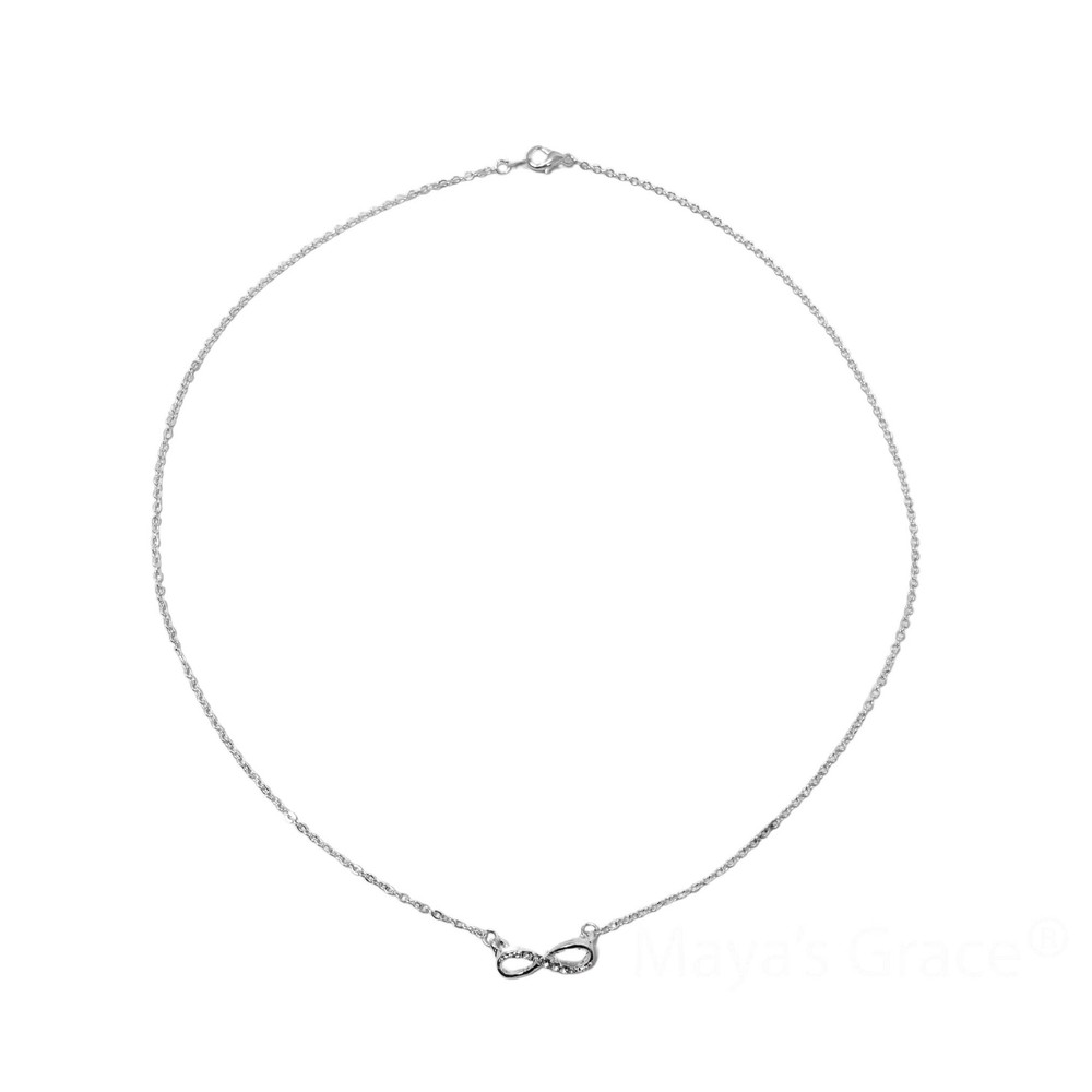 Maya’s Grace Infinity Necklace – Elegant Gold & Silver Design