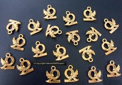 ANGEL Charms, Pendants, Earrings, Dangles, 20 Ant Gold plated Zinc CFP123