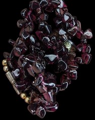 Vintage Handmade Natural Garnet Chip Necklace