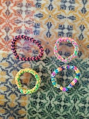 Colorful rubber bracelet 4, handmade and made with love