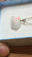 #350- 7.35ct Genuine Freeform Ethiopian Welo Opal on a Sterling Silver Chain