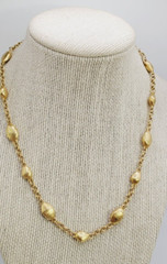 Etienne Aigner 16″ – 19″ Gold Tone flat Disk Chain Necklace