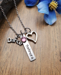 Personalized Dance Necklace, Dancer Gifts, Dance Jewelry for Girls