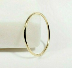 10k Solid Gold Stackable Ring, High Polished Gold Rings, Yellow White Rose Rings